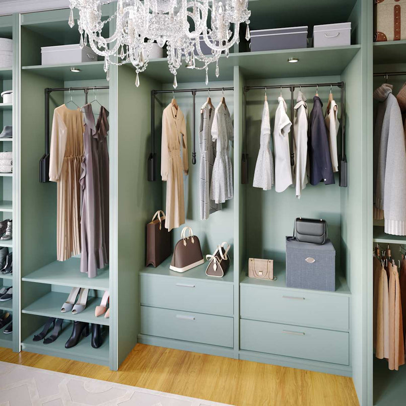 Expanding 25-1/2" to 35" Wide Wide Pull Down Soft Close Wardrobe Lift Closet Clothes Rod - 45 Lb Capacity - image 5