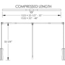 Expanding 25-1/2" to 35" Wide Wide Pull Down Soft Close Wardrobe Lift Closet Clothes Rod - 45 Lb Capacity - image 4