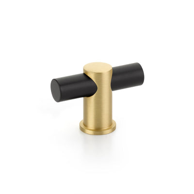 Fonce 2" Long Euro Luxury Solid Brass Urban "T" Bar Luxury Cabinet / Drawer Knob - image 1