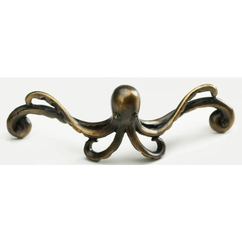 Neptune 4-1/4" Center to Center Ocean Solid Brass Nautical Octopus Cabinet Handle Pull / Drawer Pull - image 2