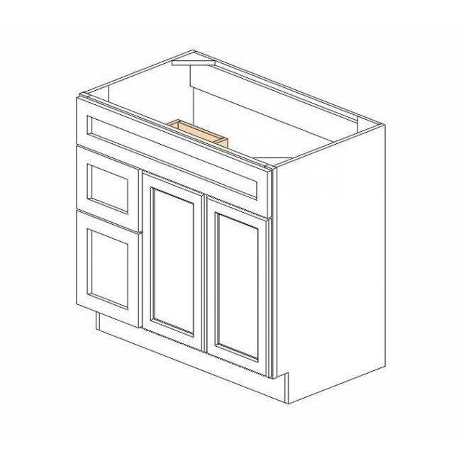 Sink Base Combo Vanity with Left Drawer | AX-S3621BDL-34-1/2&#8243; - image 5