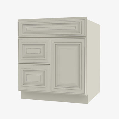 SL-S3021DL-34-1/2 Single Door Cabinets 30 Inch Combo Vanity with Left Drawer | Signature Pearl - image 1