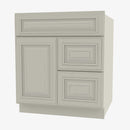 SL-S3021DR-34-1/2 Single Door Cabinets 30 Inch Combo Vanity with Right Drawer | Signature Pearl - image 1