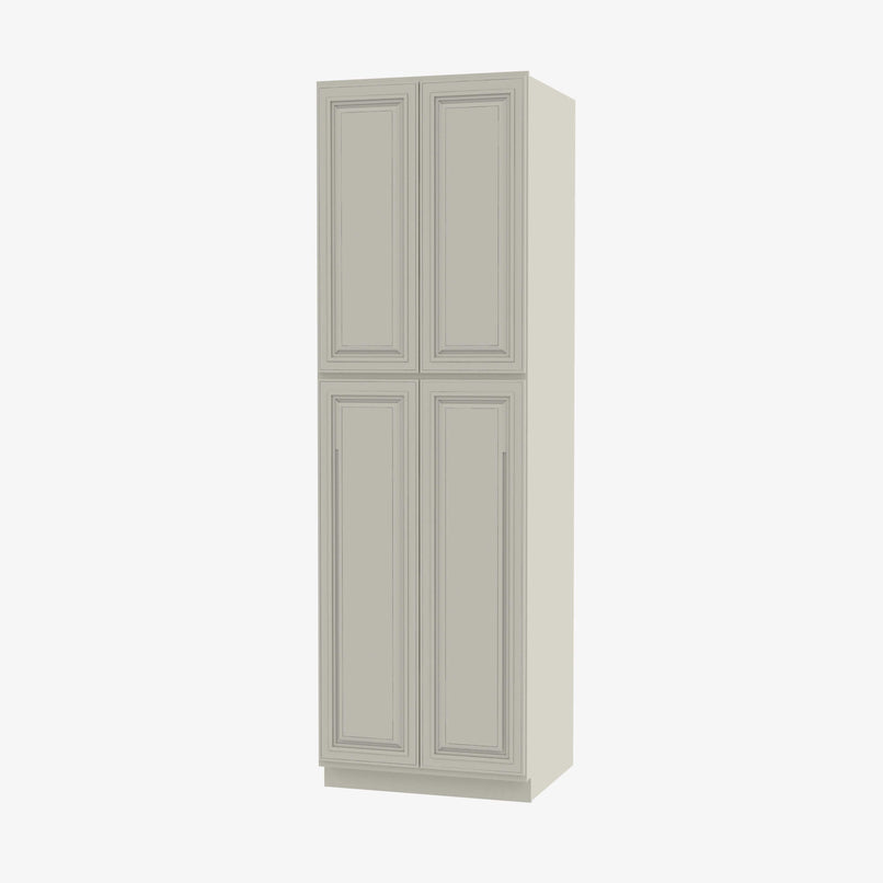 SL-WP2484B Four Door 24 Inch Tall Wall Pantry Cabinet with Butt Doors | Signature Pearl - image 1
