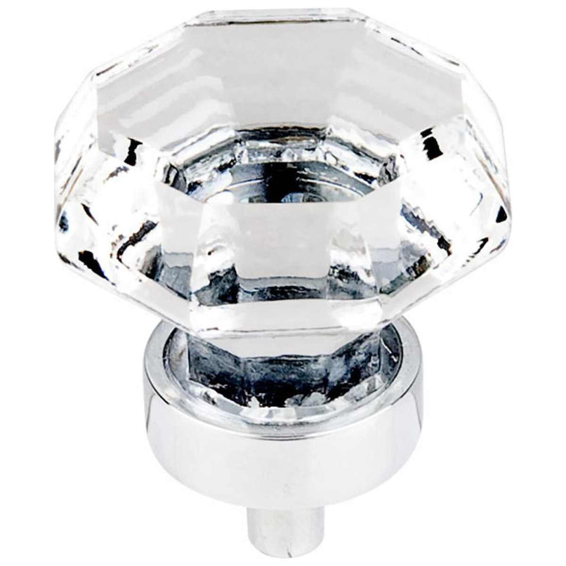 Clear 1-3/8 Inch Geometric Cabinet Knob from the Crystal Collection - image 1