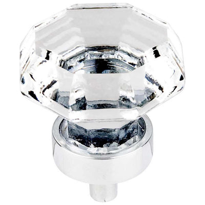 Clear 1-3/8 Inch Geometric Cabinet Knob from the Crystal Collection - image 1