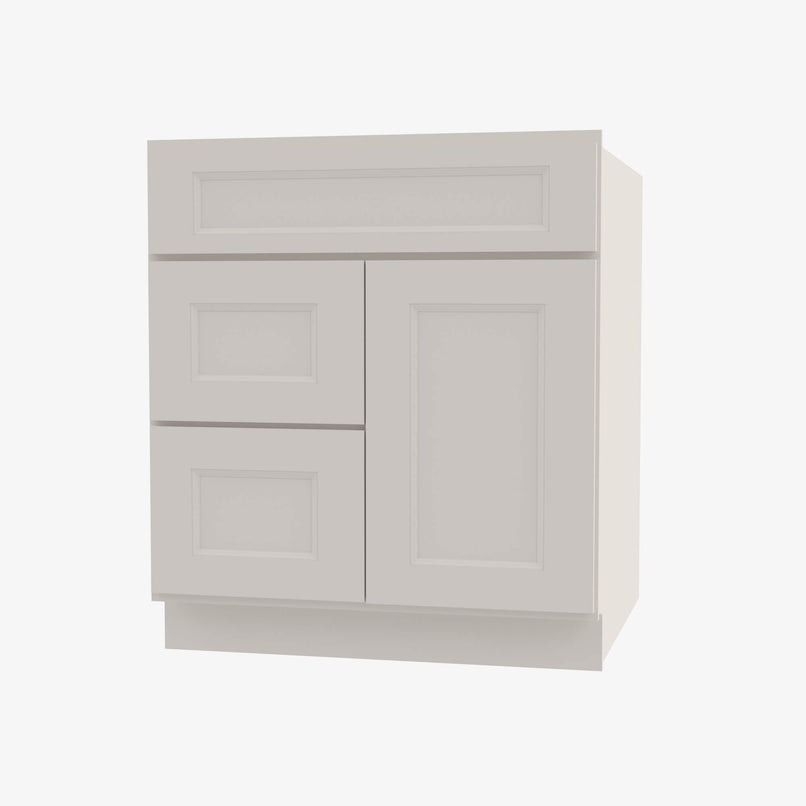 TQ-S3021DL-34-1/2 Single Door Cabinets 30 Inch Combo Vanity with Left Drawer | Townplace Crema - image 1