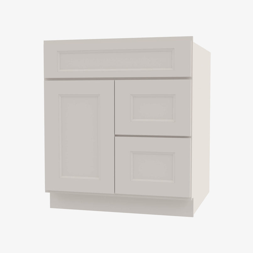 TQ-S3021DR-34-1/2 Single Door Cabinets 30 Inch Combo Vanity with Right Drawer | Townplace Crema - image 1