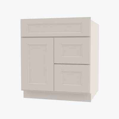 TQ-S3621BDR-34-1/2 Double Door 36 Inch Sink Base Combo Vanity with Right Drawer | Townplace Cream - image 1