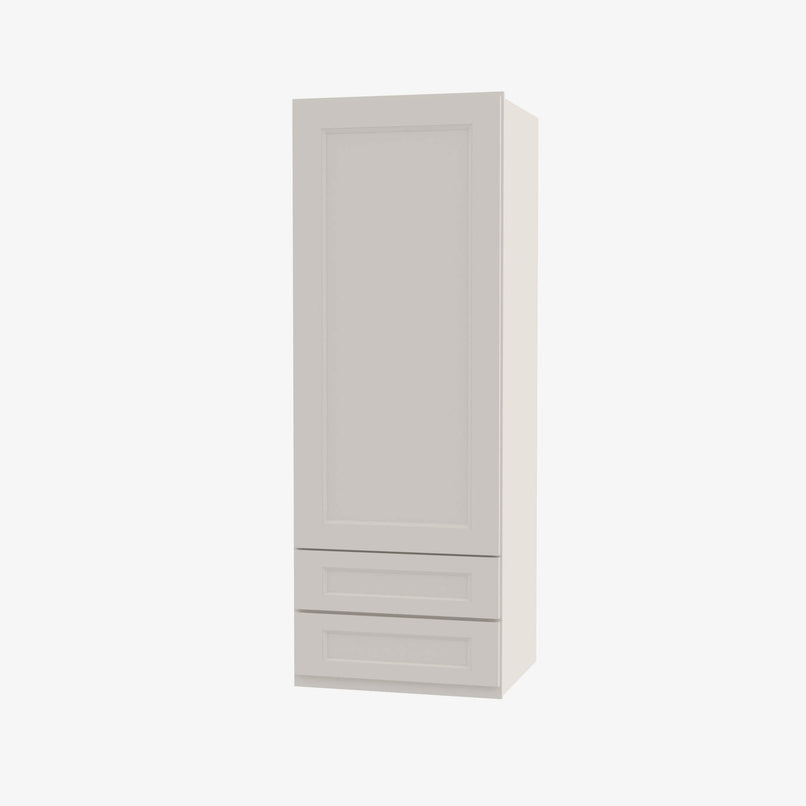 TQ-W2D1848 Single Door Cabinets 18 Inch Wall Cabinet With 2 Built-In Drawers | Townplace Crema - image 1