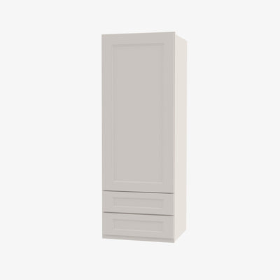 TQ-W2D1854 Single Door Cabinets 18 Inch Wall Cabinet With 2 Built-In Drawers | Townplace Crema - image 1