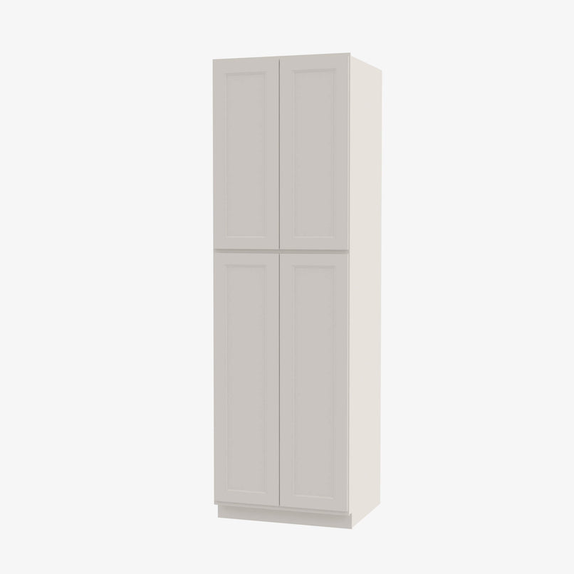 TQ-WP2496B Four Door 24 Inch Tall Wall Pantry Cabinet with Butt Doors | Townplace Crema - image 1