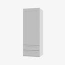 TW-W2D1848 Single Door Cabinets 18 Inch Wall Cabinet With 2 Built-In Drawers | Uptown White - image 1