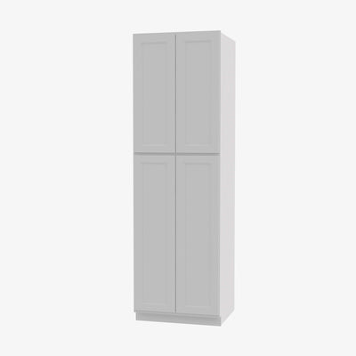 TW-WP2490B Four Door 24 Inch Tall Wall Pantry Cabinet with Butt Doors | Uptown White - image 1
