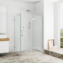 Monteray 73" High x 46" Wide x 34" Deep Hinged Frameless Shower Enclosure with Clear Glass - image 1