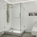 Monteray 79" High x 48" Wide x 32" Deep Hinged, Pivot Frameless Shower Enclosure with Clear Glass - image 1