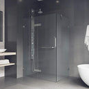 Monteray 73" High x 38" Wide x 30" Deep Hinged Frameless Shower Enclosure with Clear Glass - image 1