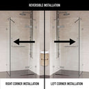 Monteray 73" High x 30" Wide x 30" Deep Hinged Frameless Shower Enclosure with Clear Glass - image 4