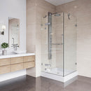 Monteray 79" High x 32" Wide x 32" Deep Hinged Frameless Shower Enclosure with Clear Glass - image 5