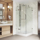 Monteray 79" High x 32" Wide x 32" Deep Hinged Frameless Shower Enclosure with Clear Glass - image 6