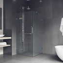 Monteray 73" High x 46" Wide x 34" Deep Hinged Frameless Shower Enclosure with Clear Glass - image 7