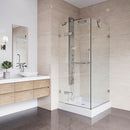 Monteray 79" High x 36" Wide x 36" Deep Hinged, Pivot Frameless Shower Enclosure with Clear Glass - image 4