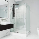 Monteray 79" High x 48" Wide x 36" Deep Hinged, Pivot Frameless Shower Enclosure with Clear Glass - image 2