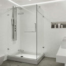 Monteray 79" High x 48" Wide x 36" Deep Hinged, Pivot Frameless Shower Enclosure with Clear Glass - image 4