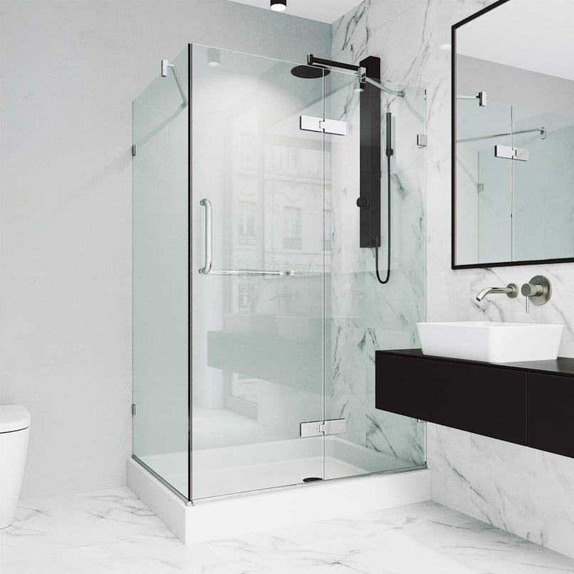 Monteray 79" High x 48" Wide x 36" Deep Hinged Frameless Shower Enclosure with Clear Glass - image 12