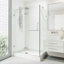 Monteray 79" High x 40" Wide x 32" Deep Hinged, Pivot Frameless Shower Enclosure with Clear Glass - image 4