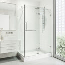 Monteray 79" High x 40" Wide x 32" Deep Hinged, Pivot Frameless Shower Enclosure with Clear Glass - image 2