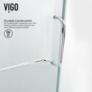 Monteray 79" High x 40" Wide x 32" Deep Hinged, Pivot Frameless Shower Enclosure with Clear Glass - image 8