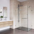 Monteray 73" High x 46" Wide x 30" Deep Hinged Frameless Shower Enclosure with Clear Glass - image 7