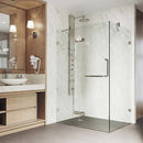 Monteray 73" High x 46" Wide x 30" Deep Hinged Frameless Shower Enclosure with Clear Glass - image 8