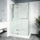 Monteray 79" High x 48" Wide x 32" Deep Hinged, Pivot Frameless Shower Enclosure with Clear Glass - image 2