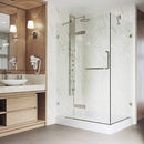 Monteray 79" High x 48" Wide x 32" Deep Hinged, Pivot Frameless Shower Enclosure with Clear Glass - image 6