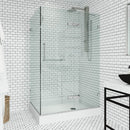 Monteray 79" High x 48" Wide x 32" Deep Hinged, Pivot Frameless Shower Enclosure with Clear Glass - image 2