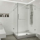 Monteray 79" High x 48" Wide x 32" Deep Hinged, Pivot Frameless Shower Enclosure with Clear Glass - image 5