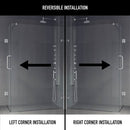 Pacifica 73" High x 34" Wide x 46" Deep Hinged Frameless Shower Enclosure with Clear Glass - image 4