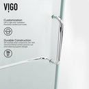 Pacifica 73" High x 34" Wide x 46" Deep Hinged Frameless Shower Enclosure with Clear Glass - image 9