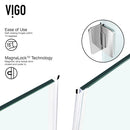 Pacifica 73" High x 34" Wide x 46" Deep Hinged Frameless Shower Enclosure with Clear Glass - image 11