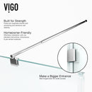 Pacifica 73" High x 34" Wide x 46" Deep Hinged Frameless Shower Enclosure with Clear Glass - image 12