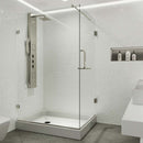 Pacifica 79" High x 36" Wide x 48" Deep Hinged Frameless Shower Enclosure with Clear Glass - image 2