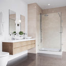 Pacifica 79" High x 36" Wide x 48" Deep Hinged Frameless Shower Enclosure with Clear Glass - image 6