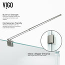 Pacifica 79" High x 36" Wide x 48" Deep Hinged Frameless Shower Enclosure with Clear Glass - image 11