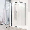 Meridian 76" High x 34" Wide x 34" Deep Hinged Framed Shower Enclosure with Clear Glass - image 7