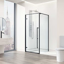 Meridian 76" High x 34" Wide x 34" Deep Hinged Framed Shower Enclosure with Clear Glass - image 8