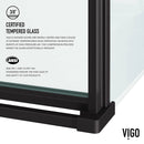 Meridian 76" High x 34" Wide x 34" Deep Hinged Framed Shower Enclosure with Clear Glass - image 11