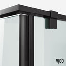 Meridian 76" High x 34" Wide x 34" Deep Hinged Framed Shower Enclosure with Clear Glass - image 15