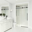 Elan E-Class 76" High x 48" Wide Sliding Frameless Shower Door with Clear Glass - image 7